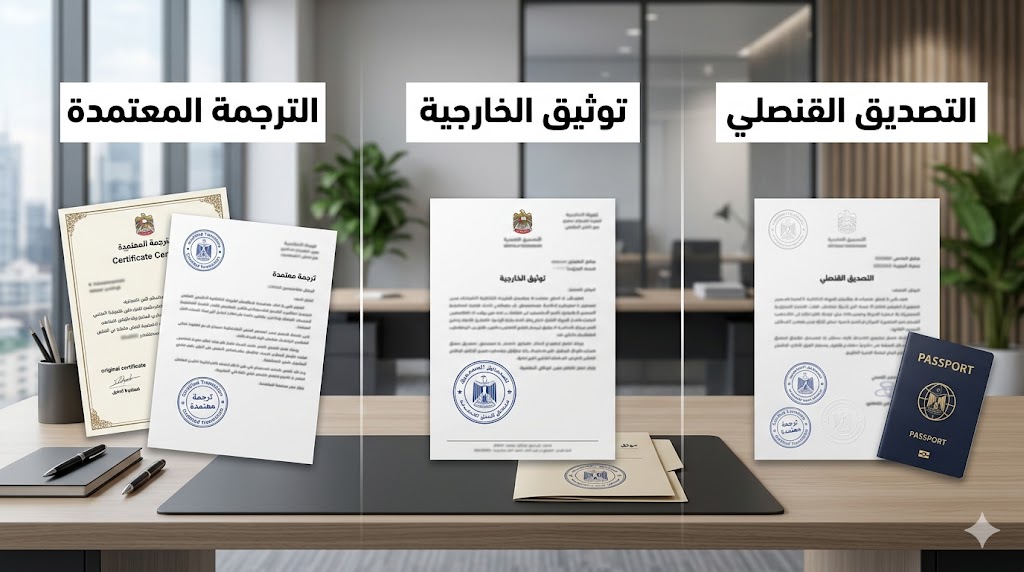 الفرق بين الترجمة المعتمدة وتوثيق وزارة الخارجية والتصديق القنصلي
